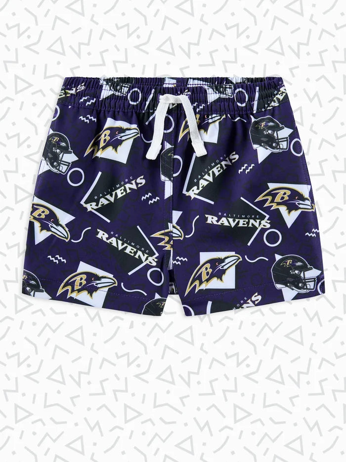 The Ravens Game Day Fit (Toddler Swim Trunk) - Image 1 - Chubbies Shorts