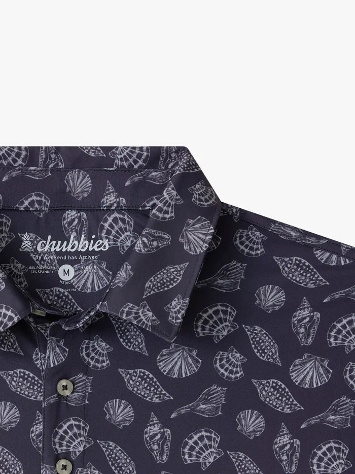 The Shell Yeah (Performance Polo)- Black - Image 2 - Chubbies Shorts
