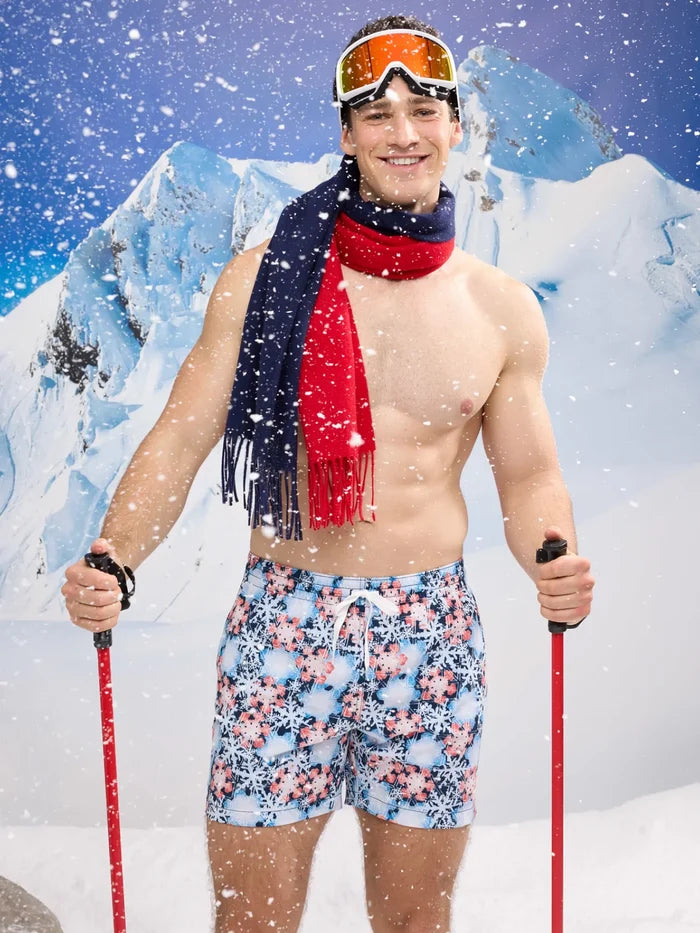 The Snow Place Like First 5.5" (Classic Lined Swim Trunks) - Image 1 - Chubbies Shorts