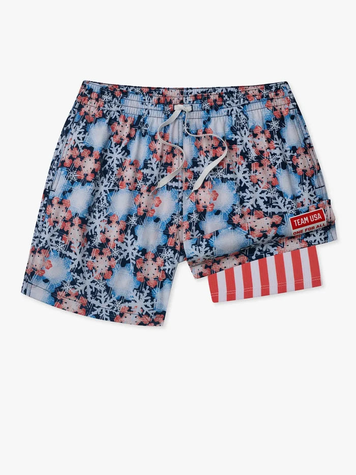 The Snow Place Like First 5.5" (Classic Lined Swim Trunks) - Image 6 - Chubbies Shorts