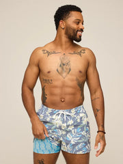 The Starry Night Stems 4" (Classic Lined Swim Trunk) - Image 4 - Chubbies Shorts
