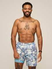 The Starry Night Stems 7" (Classic Lined Swim Trunk) - Image 2 - Chubbies Shorts