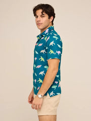 The Turtally Awesome (Performance Polo)- Green - Image 3 - Chubbies Shorts