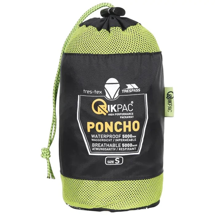 Trespass Qikpac Poncho, Sort Trespass
