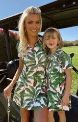 Clubhouse Dress ~ Pink Palms